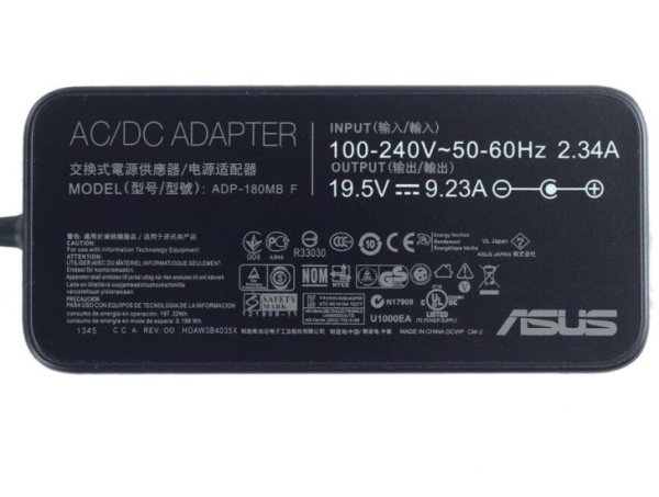 19.5V 9.23A 180W Asus G75VX-T4077H Adapter Oplader + Koord