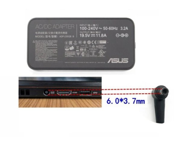 230W Asus ROG G732LWS-HG059T Adapter Oplader + Netsnoer