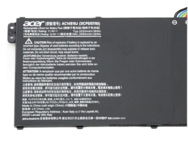 36Wh 3220mAh Acer Aspire 3 A315-53-54FQ Accu Batterij