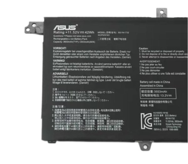 3653mAh 42Wh Asus VivoBook 15 F571GT-AL326T Accu Batterij