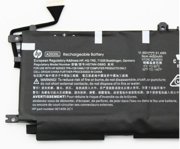 51.4Wh 4450mAh Accu Batterij Voor HP Envy 13-AD103nn 13-AD103ns