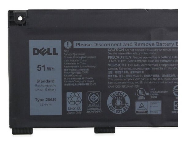 51Wh 4255mAh Dell Ins 14-5490-D1605L Accu Batterij