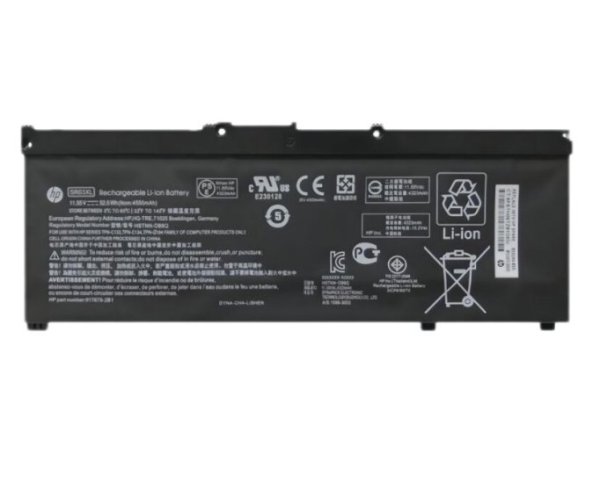 4550mAh 52.5Wh HP Pavilion Gaming 17-cd1005nk 17-cd1061ur Accu Batterij