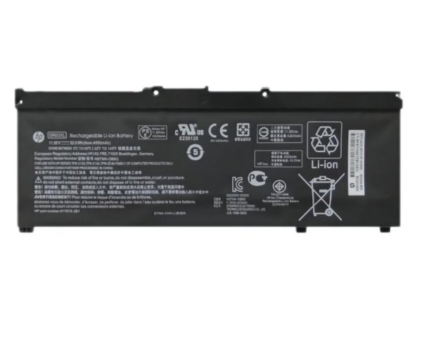 4550mAh 52.5Wh HP Pavilion Gaming 15-cx0017ua 15-cx0175ur Accu Batterij