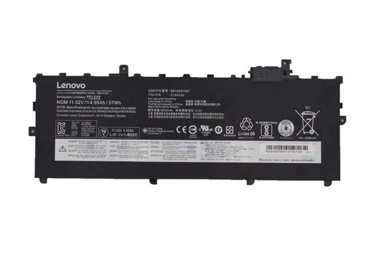 57Wh Lenovo ThinkPad X1 Carbon 6th Gen 20KG0026AT Accu