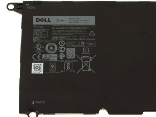 7.6V 60Wh Dell XPS 13 9360 i7-8550U Accu Batterij