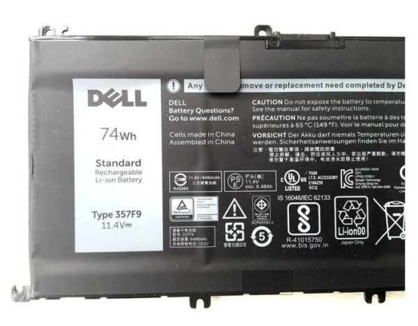 6400mAh 74Wh Dell INS15-7566-D1645B Accu Batterij