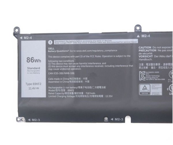 6 Cell 7167mAh 86Wh Accu Batterij Voor Dell XPS 15 9500-D9YP9