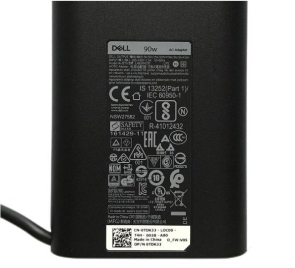 90W USB-C Dell Latitude 13 7370-513F1 Adapter Oplader +Koord