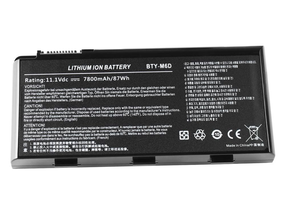 87Wh 7800mAh MSI GX60 3CC-299MY Accu Batterij